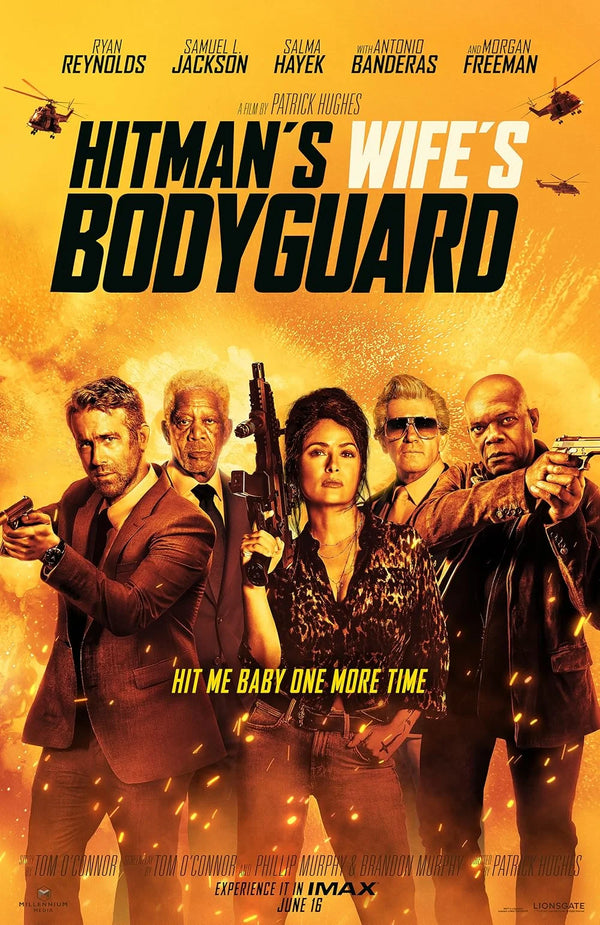 Hitman's Wife's Bodyguard (2021) - Action-Packed Adventure with Ryan Reynolds and Samuel L. Jackson Movie Poster | Film Wall Art Print