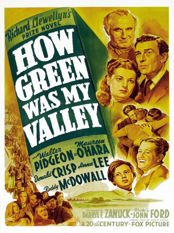 How Green Was My Valley Movie Poster - Classic Drama Film Art Movie Poster | Film Wall Art Print