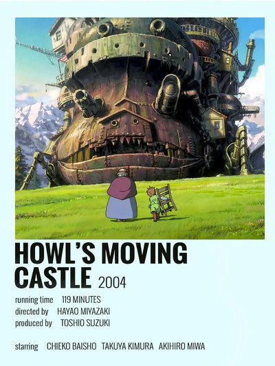 Howl's Moving Castle Minimalist Movie Poster Art Movie Poster | Film Wall Art Print