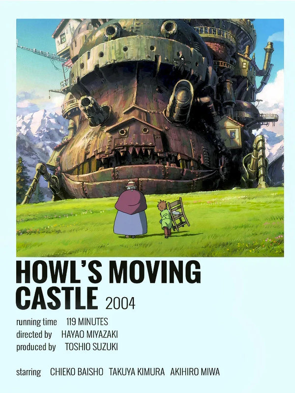 Howl's Moving Castle Minimalist Movie Poster Art Movie Poster | Film Wall Art Print
