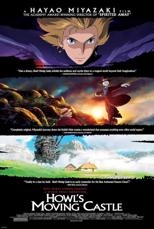 Howl's Moving Castle (2004) - Chinese Dubbed Animation Adventure Movie Poster | Film Wall Art Print