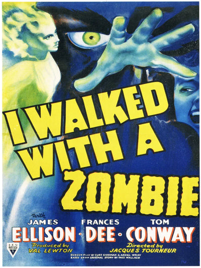 I Walked With A Zombie (1943) - Classic Horror Movie Poster Movie Poster | Film Wall Art Print