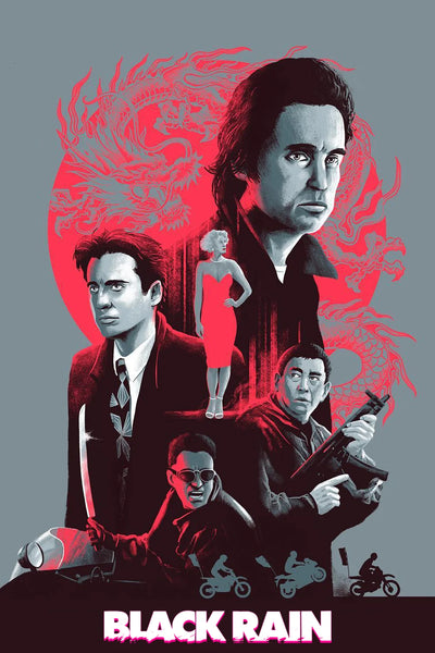 Iconic Black Rain (1989) Poster: Premium Action Wall Decor - Premium Movie Poster