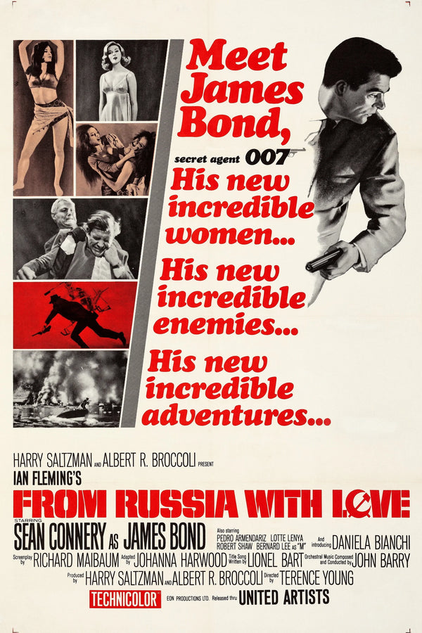 Iconic James Bond Poster: From Russia with Love 1963 - Premium Movie Poster