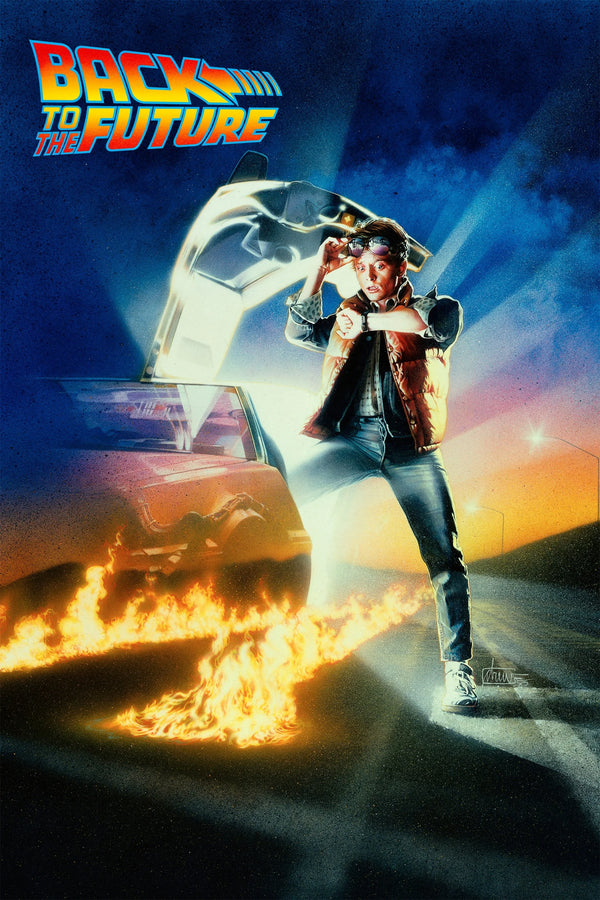 Iconic Time-Travel Poster: Back to the Future (1985) Wall Art - Premium Movie Poster