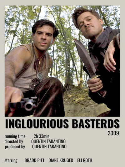 Inglourious Basterds Minimalist Movie Poster Art Movie Poster | Film Wall Art Print