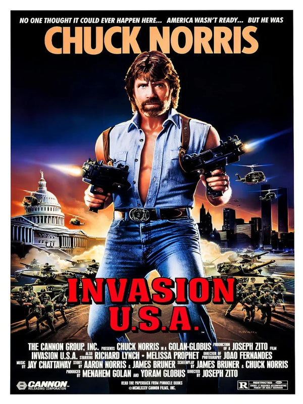 Invasion USA Movie Poster - 1985 Action Film Artwork Movie Poster | Film Wall Art Print