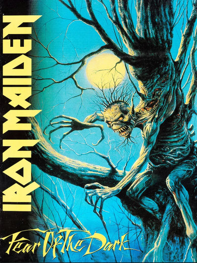 Iron Maiden Fear of the Dark Album Poster - Classic Heavy Metal Art Movie Poster | Film Wall Art Print