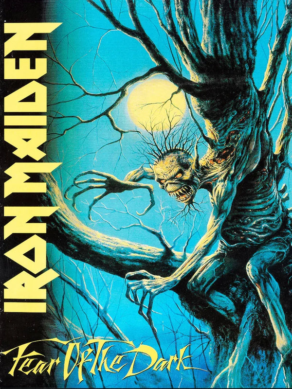 Iron Maiden Fear of the Dark Album Poster - Classic Heavy Metal Art Movie Poster | Film Wall Art Print