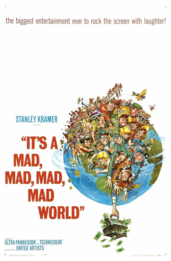 It's A Mad Mad Mad Mad World Movie Poster - Classic Comedy Film Art Movie Poster | Film Wall Art Print