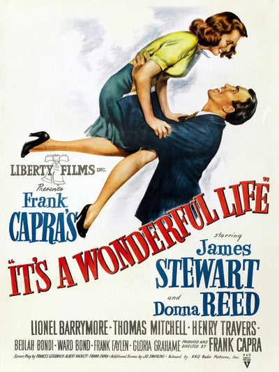 It's a Wonderful Life Movie Poster - Classic Holiday Film Art Movie Poster | Film Wall Art Print