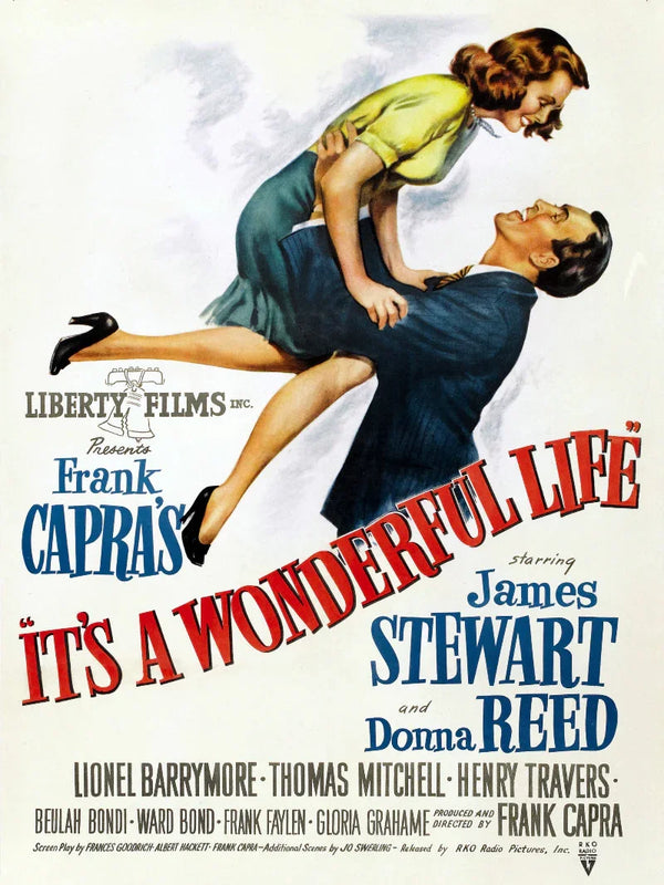 It's a Wonderful Life Movie Poster - Classic Holiday Film Art Movie Poster | Film Wall Art Print