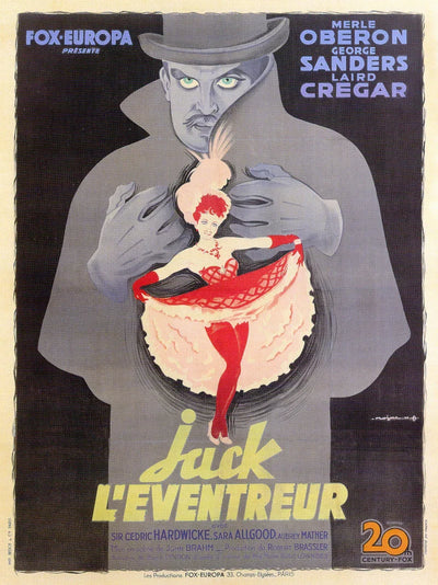 Jack L'Eventreur Movie Poster - Vintage Horror Film Art Movie Poster | Film Wall Art Print