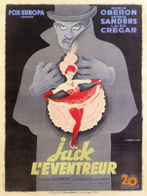 Jack L'Eventreur Movie Poster - Vintage Horror Film Art Movie Poster | Film Wall Art Print