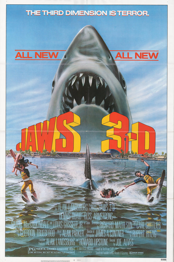 Jaws 3D Movie Poster – Iconic Horror Film Reimagined in 3D Movie Poster | Film Wall Art Print