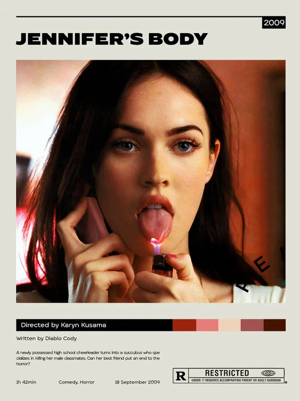 Jennifer's Body Minimalist Movie Poster - Horror Art Print Movie Poster | Film Wall Art Print
