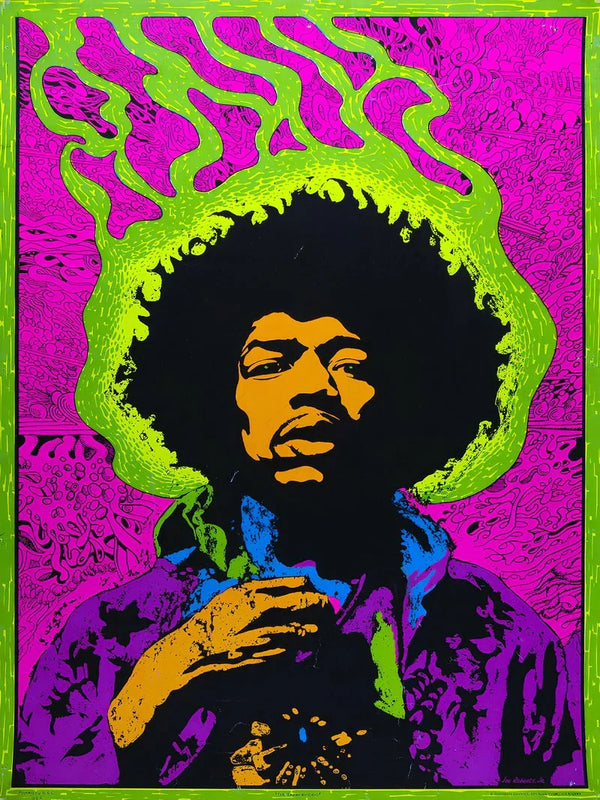 Jimi Hendrix Movie Poster - Iconic Rock Legend Art Print Movie Poster | Film Wall Art Print