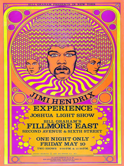 Jimi Hendrix Live Show New York 1968 Movie Poster Movie Poster | Film Wall Art Print