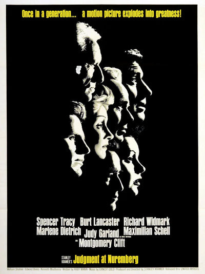 Judgment at Nuremberg Movie Poster - Classic Courtroom Drama Movie Poster | Film Wall Art Print
