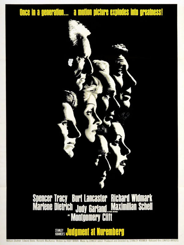 Judgment at Nuremberg Movie Poster - Classic Courtroom Drama Movie Poster | Film Wall Art Print