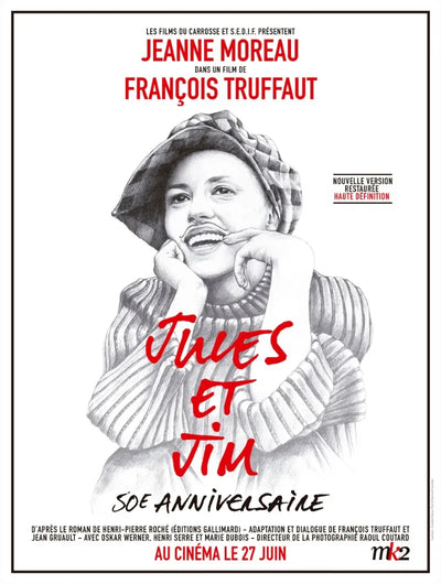 Jules et Jim Movie Poster - François Truffaut Classic Movie Poster | Film Wall Art Print