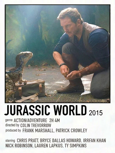 Jurassic World Minimalist Movie Poster - Clean Design Art Movie Poster | Film Wall Art Print