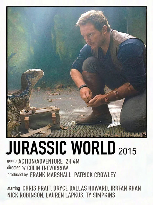 Jurassic World Minimalist Movie Poster - Clean Design Art Movie Poster | Film Wall Art Print