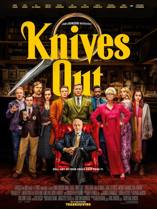 Knives Out Movie Poster - Mystery Thriller Film Art Movie Poster | Film Wall Art Print