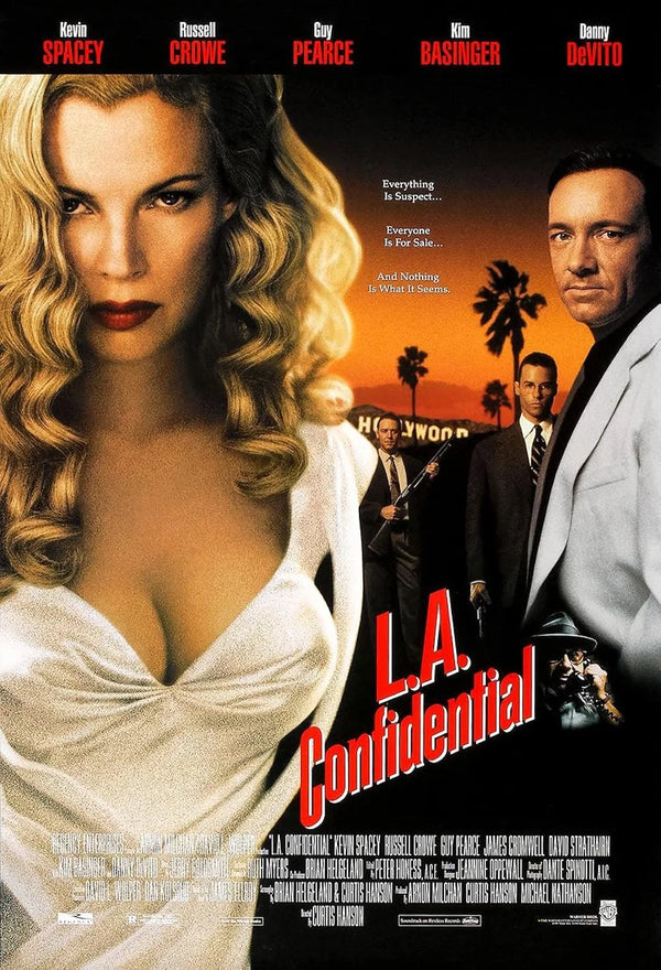 L.A. Confidential Movie Poster - 1997 Neo-Noir Crime Drama Movie Poster | Film Wall Art Print