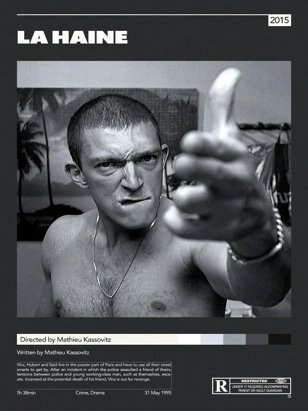 Discover our minimalist La Haine the minimalist La Haine mov Movie Poster | Film Wall Art Print