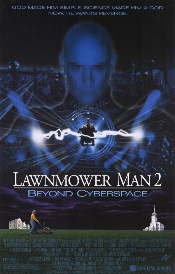 Lawnmower Man 2: Beyond Cyberspace (1995) Action Sci-Fi Thriller Movie Poster | Film Wall Art Print