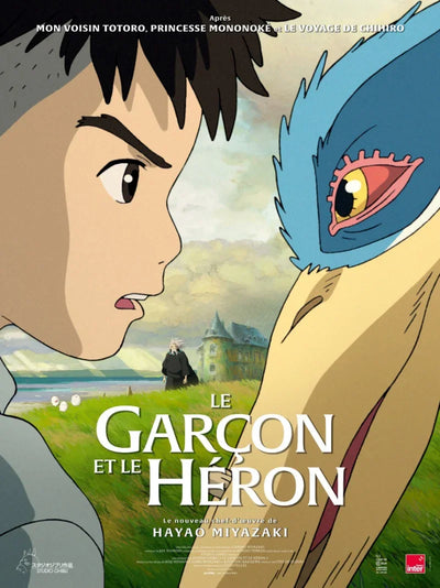Le garçon et le héron - Affiche du film Miyazaki Movie Poster | Film Wall Art Print