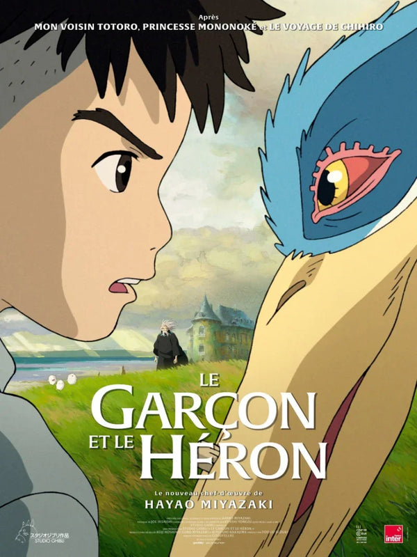 Le garçon et le héron - Affiche du film Miyazaki Movie Poster | Film Wall Art Print