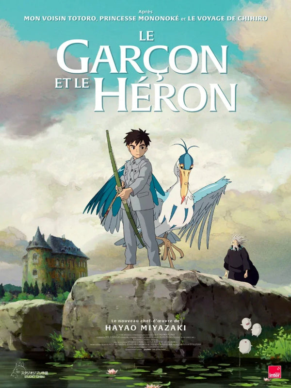 Le Garçon et le Héron - Affiche du Film Hayao Miyazaki Movie Poster | Film Wall Art Print