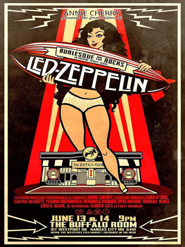 Led Zeppelin at The Buffalo Room Kansas City Movie Poster Movie Poster | Film Wall Art Print