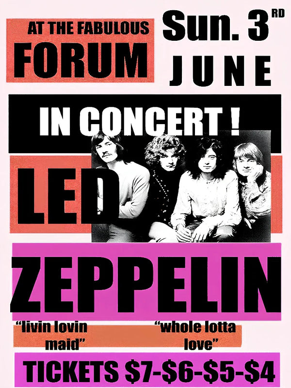 Led Zeppelin at The Fabulous Forum:{
   Movie Poster | Film Wall Art Print