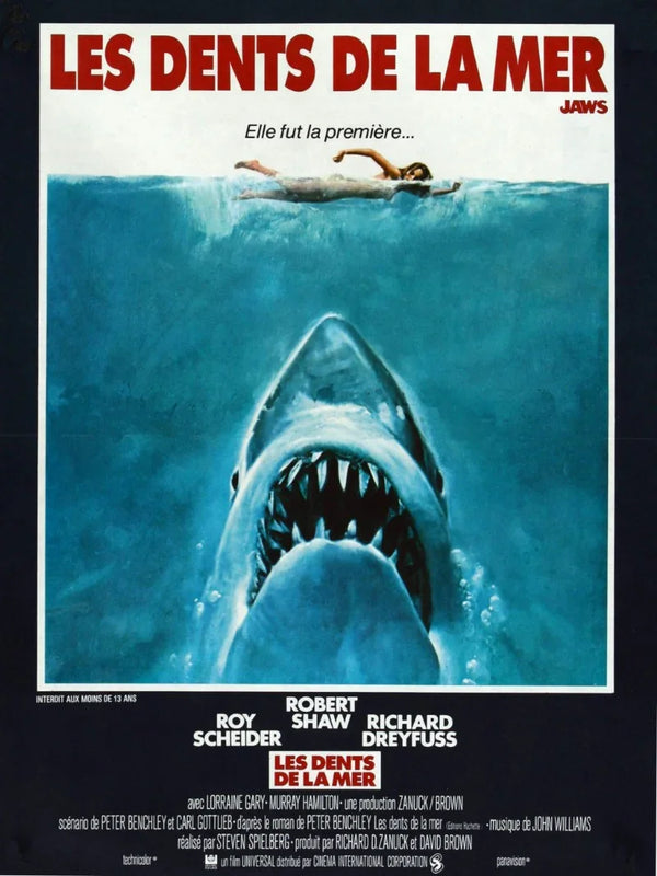 Les Dents de la Mer (Jaws) - Iconic Movie Poster Art Movie Poster | Film Wall Art Print