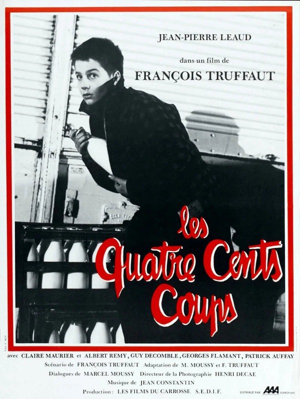 Les Quatre Cents Coups Movie Poster - François Truffaut Classic Movie Poster | Film Wall Art Print