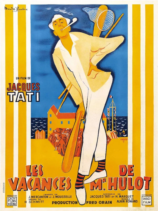 Les Vacances de Mr. Hulot - Classic French Comedy Film Poster Movie Poster | Film Wall Art Print