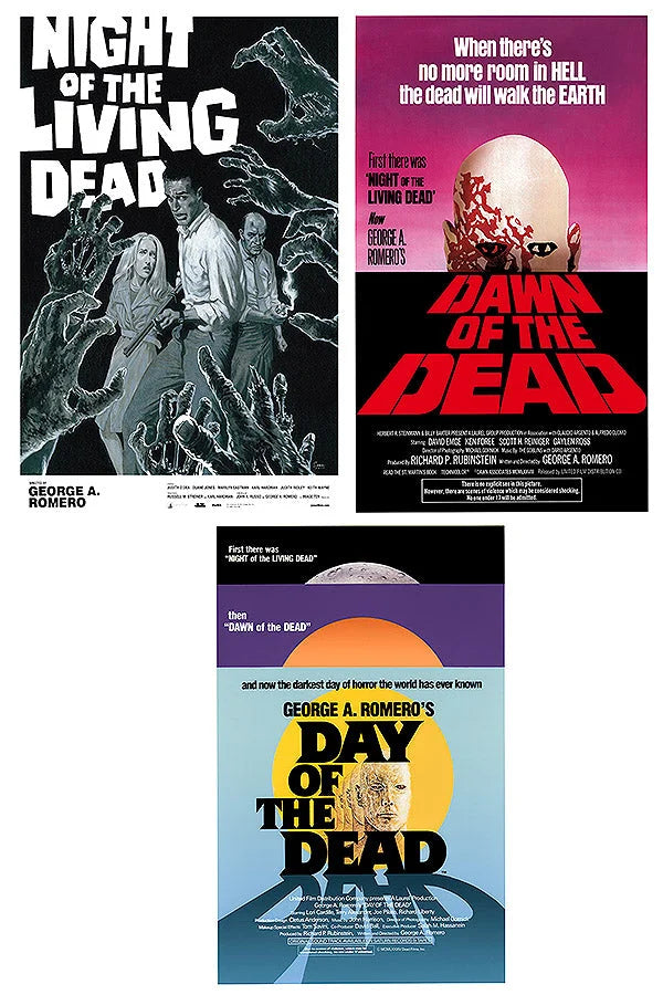 Living Dead Mini Bundle: Zombie-Themed Horror Collection for Podcast Lovers Movie Poster | Film Wall Art Print