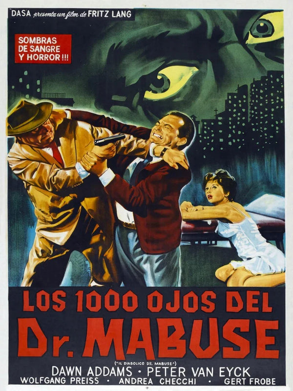 Los 1000 Ojos del Dr. Mabuse - Classic Thriller Movie Poster Movie Poster | Film Wall Art Print