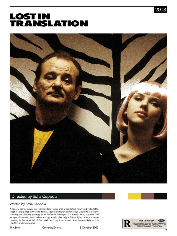 Lost In Translation Minimalist Movie Poster Art Movie Poster | Film Wall Art Print