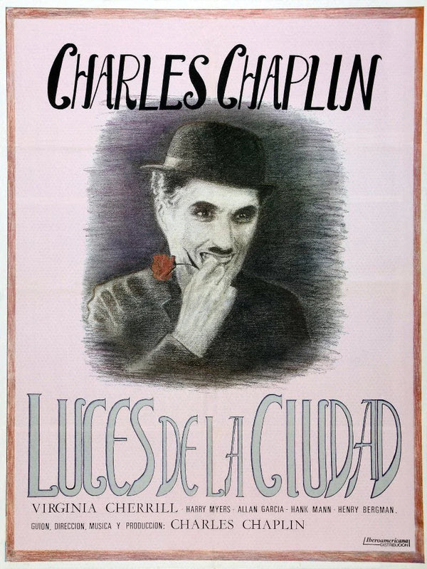 Luces de la Ciudad - Poster de Charlie Chaplin | Arte Clásico Movie Poster | Film Wall Art Print