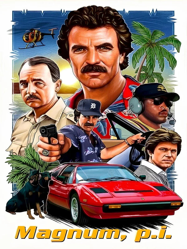 Magnum PI Cinematic Wall Art - Movie Poster Print Movie Poster | Film Wall Art Print