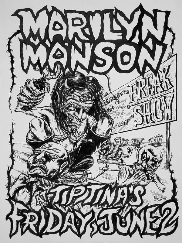 Marilyn Manson Freak Show Tiptina's New Orleans 1995 Poster Movie Poster | Film Wall Art Print