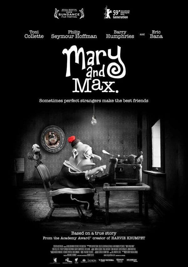 Mary and Max Movie Poster - Claymation Film Art Print Movie Poster | Film Wall Art Print