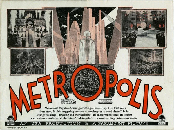 Metropolis Movie Poster - Classic Sci-Fi Film Art Movie Poster | Film Wall Art Print