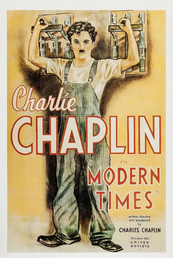 Modern Times Movie Poster - Charlie Chaplin Classic Film Movie Poster | Film Wall Art Print