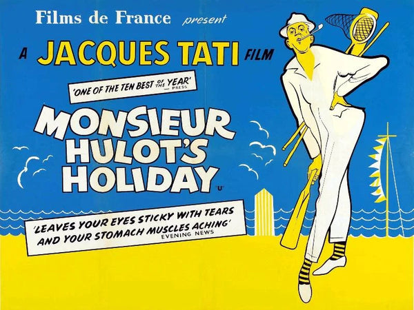 Monsieur Hulot's Holiday Movie Poster - Classic French Comedy Movie Poster | Film Wall Art Print