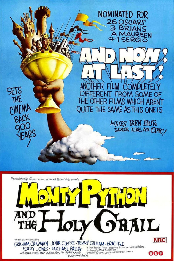 Monty Python and the Holy Grail Movie Poster | Classic Comedy Movie Poster | Film Wall Art Print